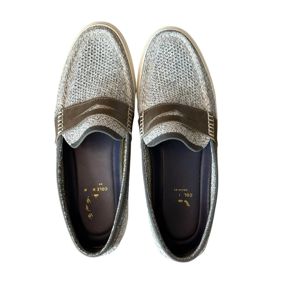 Men's Cole Haan‎ Black and White Slip-On Loafers
